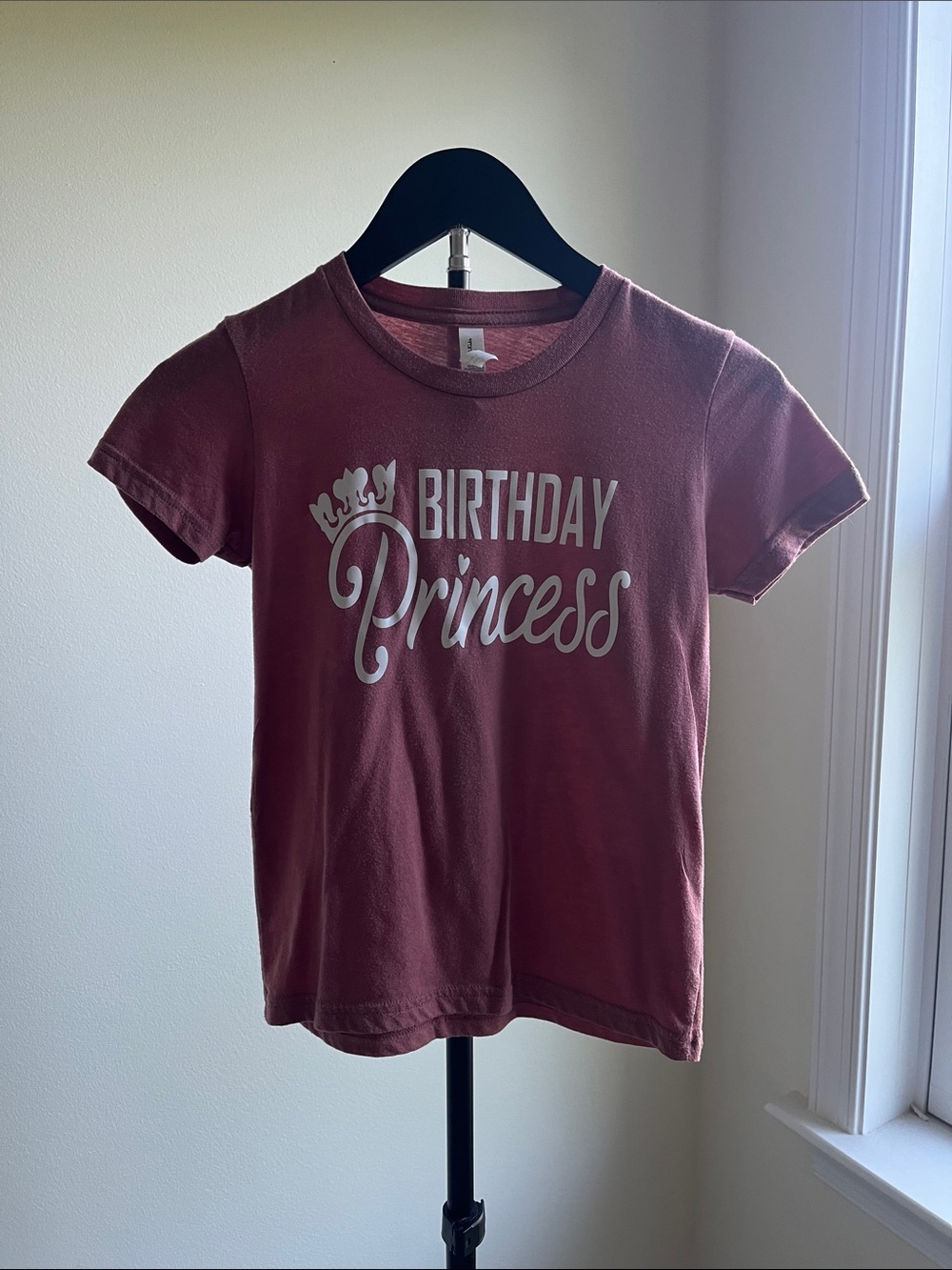 Bella Canvas Mauve Pink "Birthday Princess" Short Sleeve Tee